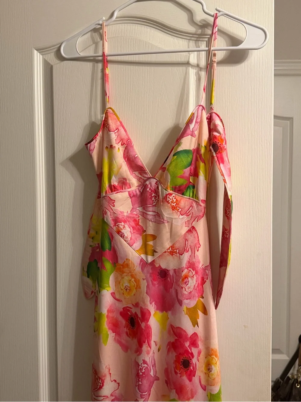 Bardot NWT Floral Slip Midi Dress - Pink - Picture 2 of 4